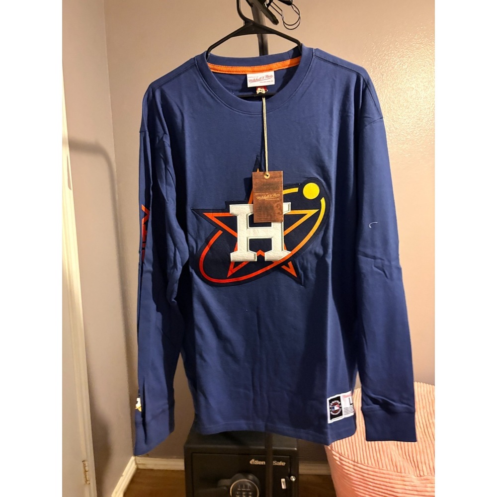Nostalgia Co - Houston Astros Mens Long Sleeve Jersey Sz L